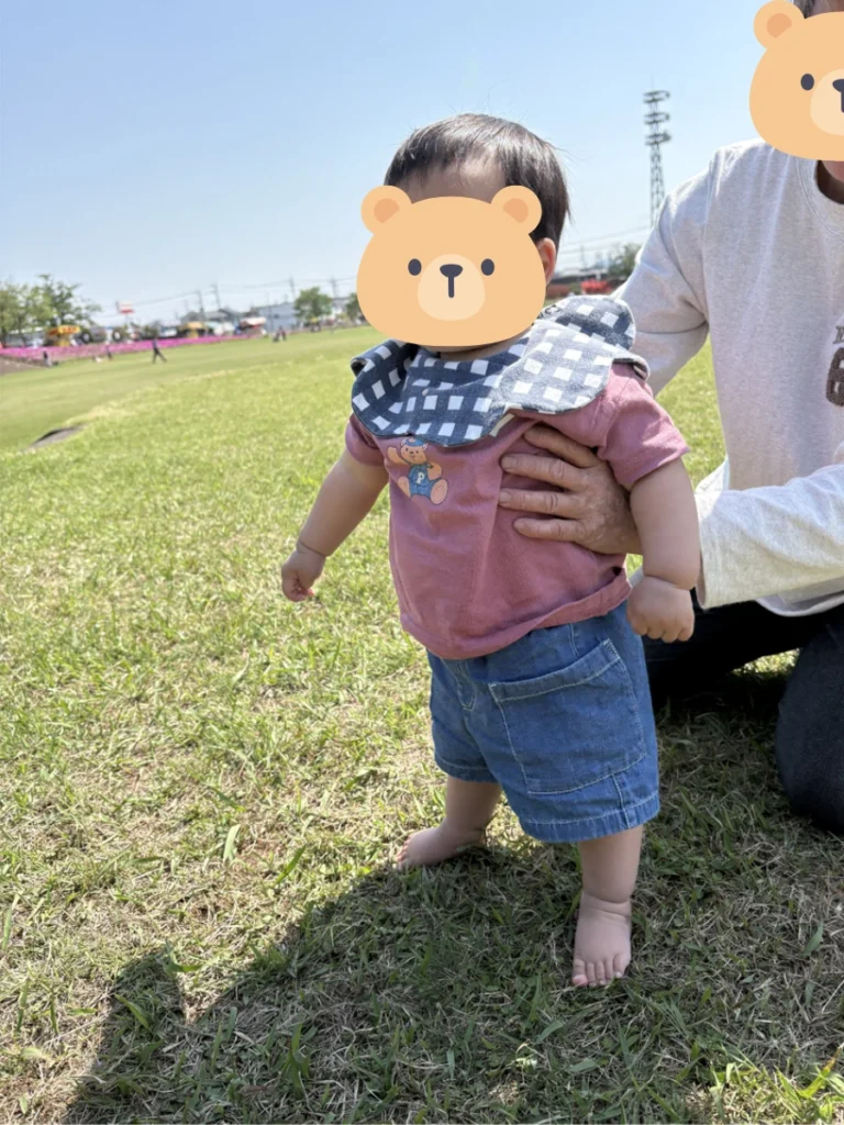 矢板市長嶺公園|芝生であんよの練習