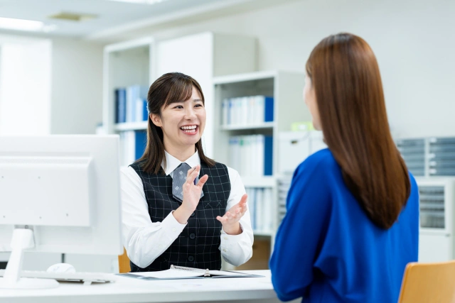 初めての歯医者さんで受付