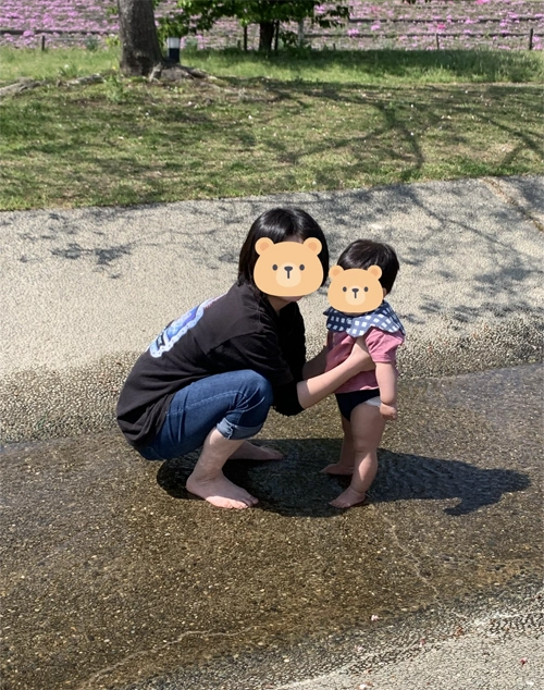 矢板市長嶺公園|暑い日は小川で水遊び