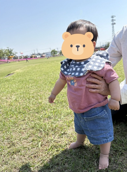 矢板市長嶺公園|芝生であんよの練習