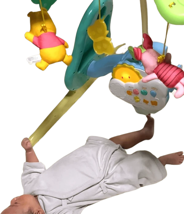 プーメリーで遊ぶ2ヶ月の息子